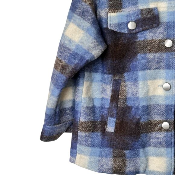 Zara Women’s Plaid Premium wool blend Overshirt size XS - Picture 10 of 14